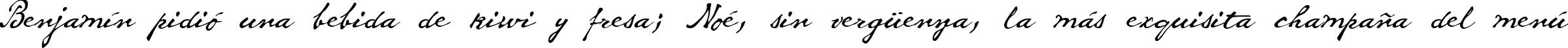 Пример написания шрифтом Whitechapel BB текста на испанском