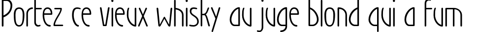 Пример написания шрифтом WienLight текста на французском