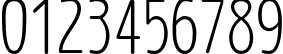 Пример написания цифр шрифтом WienLight