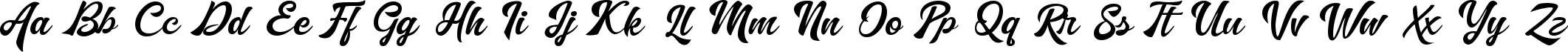 Пример написания английского алфавита шрифтом Willian