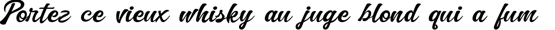 Пример написания шрифтом Willian текста на французском