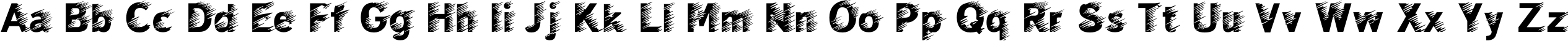 Пример написания английского алфавита шрифтом Wind