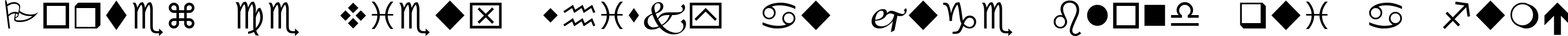 Пример написания шрифтом Wingdings текста на французском