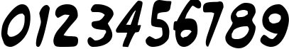 Пример написания цифр шрифтом Witzworx Regular
