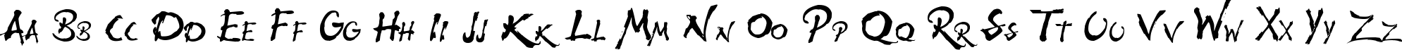 Пример написания английского алфавита шрифтом WolfsRain