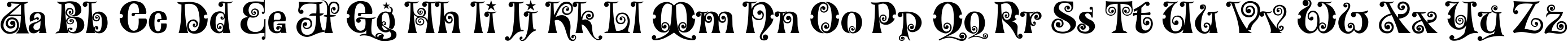 Пример написания английского алфавита шрифтом Wonderland