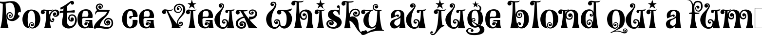 Пример написания шрифтом Wonderland текста на французском