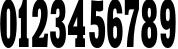 Пример написания цифр шрифтом XeniaWesternC