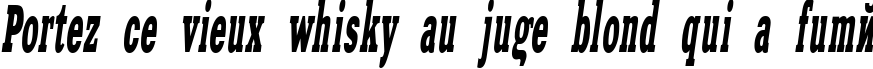 Пример написания шрифтом XeniaWesternCTT Italic текста на французском