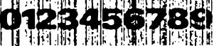 Пример написания цифр шрифтом Xerox Malfunction (BRK)