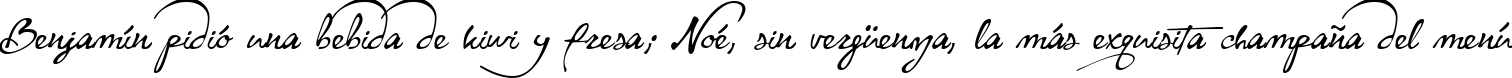 Пример написания шрифтом Yankee Ghosts BB текста на испанском