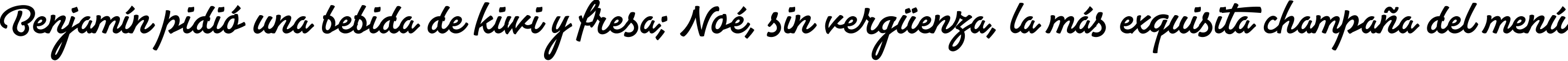 Пример написания шрифтом Yaty PERSONAL USE ONLY текста на испанском