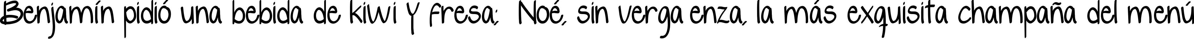 Пример написания шрифтом yelly текста на испанском