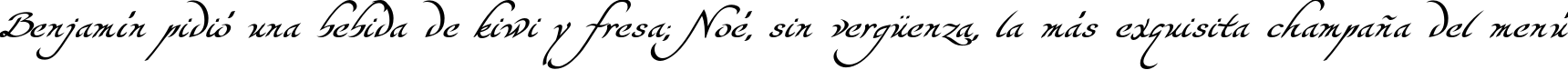 Пример написания шрифтом Yevida-Potens текста на испанском