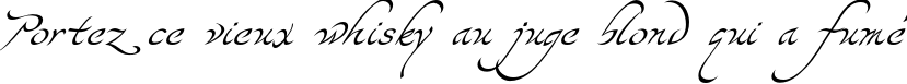 Пример написания шрифтом Yevida текста на французском