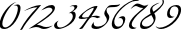 Пример написания цифр шрифтом Yevida