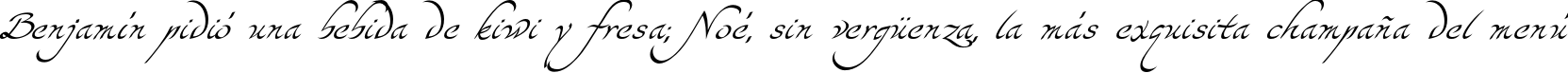 Пример написания шрифтом Yevida текста на испанском