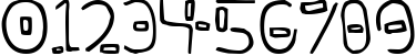 Пример написания цифр шрифтом Yikatu