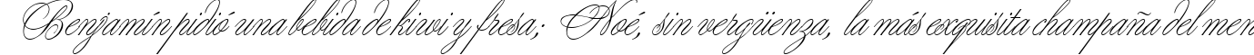 Пример написания шрифтом Young Baroque LET Plain:1.0 текста на испанском