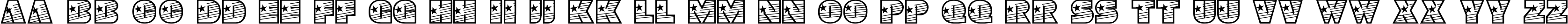 Пример написания английского алфавита шрифтом YoungStar