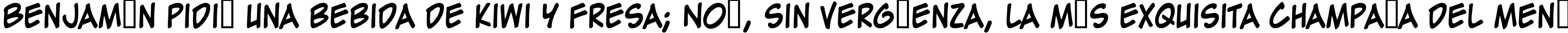 Пример написания шрифтом Zap Raygun V2.0 текста на испанском