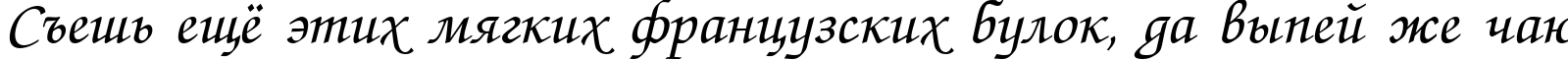 Пример написания шрифтом Zapf ChanceC Italic текста на русском