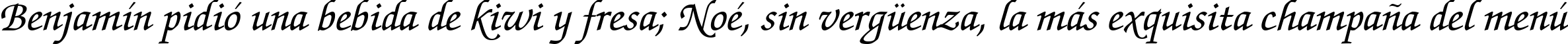 Пример написания шрифтом Zapf Chancery Medium Italic BT текста на испанском