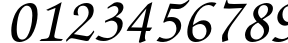 Пример написания цифр шрифтом ZapfChanceryC