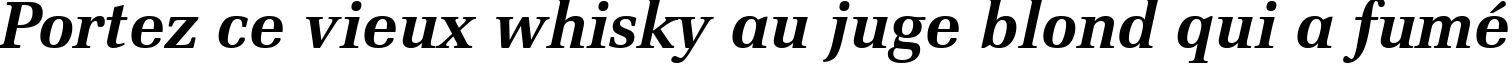 Пример написания шрифтом ZapfEllipt BT Bold Italic текста на французском