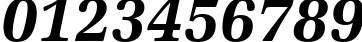 Пример написания цифр шрифтом ZapfEllipt BT Bold Italic