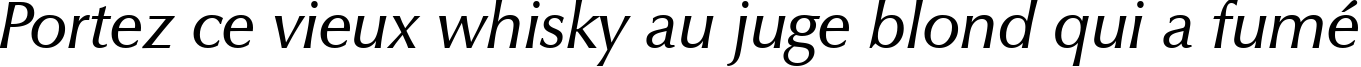 Пример написания шрифтом Zapf Humanist 601 Demi Italic BT текста на французском
