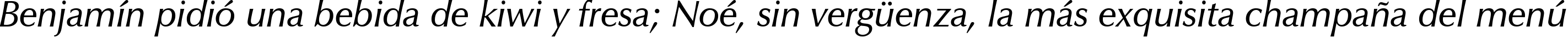 Пример написания шрифтом Zapf Humanist 601 Demi Italic BT текста на испанском