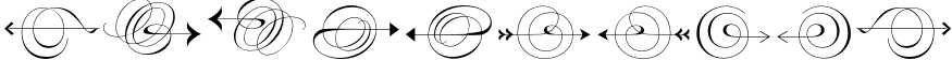 Пример написания цифр шрифтом Zapfino Extra LT Ornaments