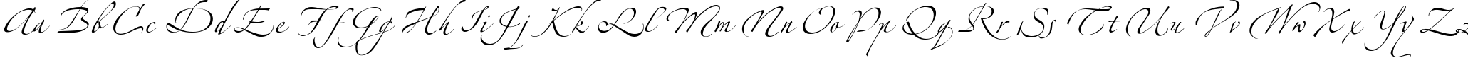 Пример написания английского алфавита шрифтом Zeferino Two