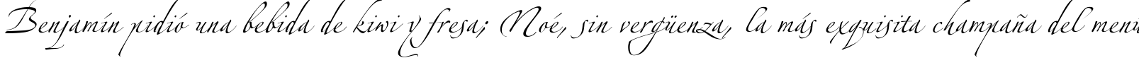 Пример написания шрифтом Zeferino Two текста на испанском