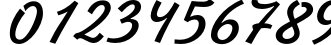 Пример написания цифр шрифтом ZhikharevC
