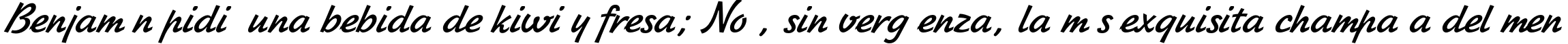 Пример написания шрифтом ZhikharevC текста на испанском