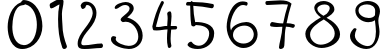 Пример написания цифр шрифтом Zhizn