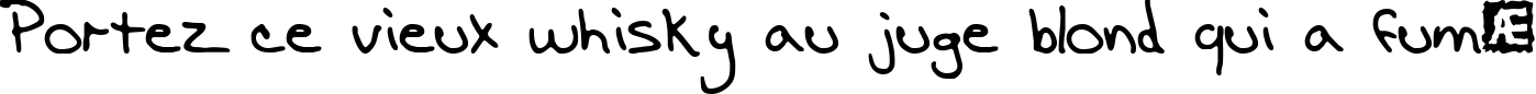 Пример написания шрифтом Жnigma Scrawl (BRK) текста на французском