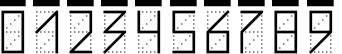 Пример написания цифр шрифтом ZIPcode