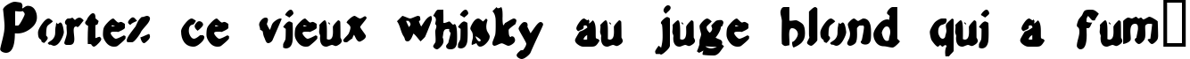 Пример написания шрифтом Zipple    Bold текста на французском