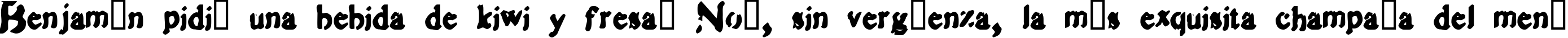 Пример написания шрифтом Zipple    Bold текста на испанском
