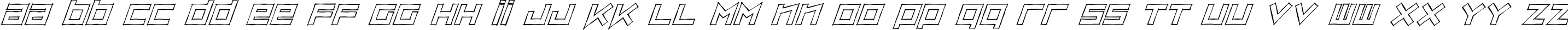 Пример написания английского алфавита шрифтом ZipSonikSketch-Italic
