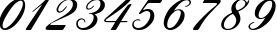 Пример написания цифр шрифтом Zither Script
