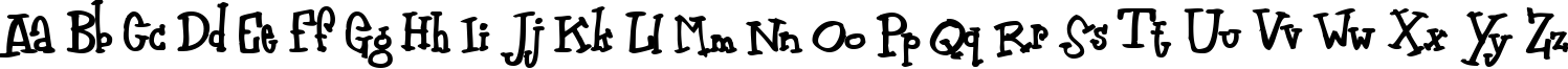 Пример написания английского алфавита шрифтом Zodiastic