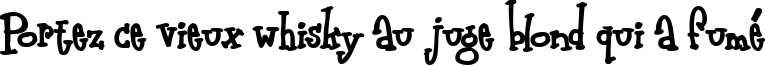Пример написания шрифтом Zodiastic текста на французском