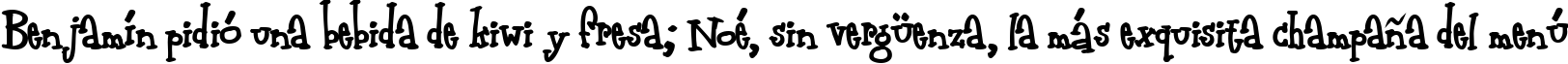 Пример написания шрифтом Zodiastic текста на испанском