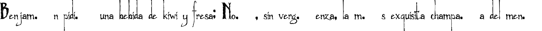 Пример написания шрифтом Zombified текста на испанском