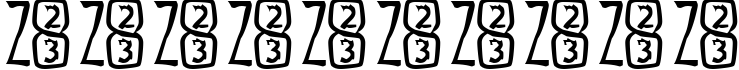 Пример написания цифр шрифтом Asunder by ZONE23