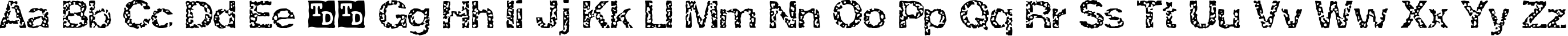 Пример написания английского алфавита шрифтом ZRex Trial Version